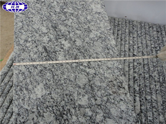 Chinese Sea Wave White Granite, Spray White, Polished