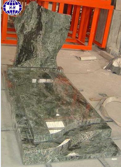 Polished Juparana Green Granite Grave Monument