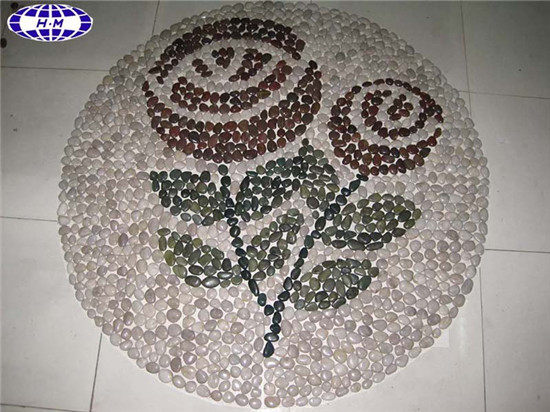 Pebble Mosaic Pattern, Mosaic Flooring, Polished, Waxed, Custom