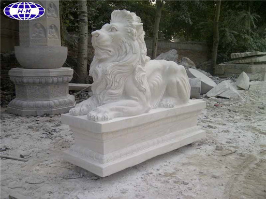 Life Size Stone Lion Statue, Chinese Marble Lion Statues